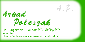 arpad poleszak business card